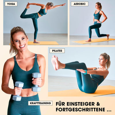 #DoYourFitness Fitnessmatte rutschfest | 183x61cm oder XXL 190x100cm | 0,8-2cm hoch | Gelenkschonend