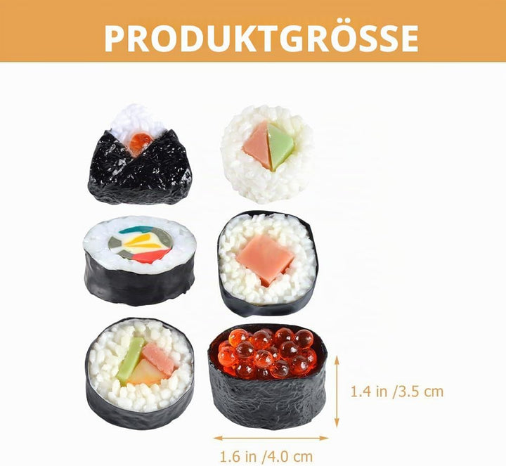 Garneck 12 STK Sushi-Simulation Puppenhaus Essen Miniatur Falsches Lachs-Sushi Künstliches Sashimi L