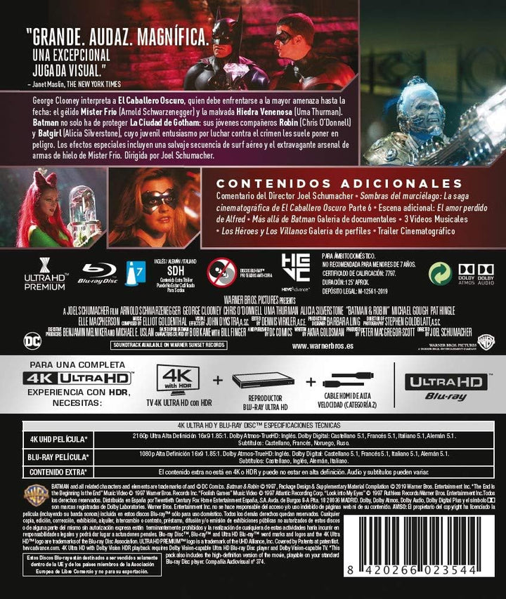 Batman y Robin Ultra-HD 4K