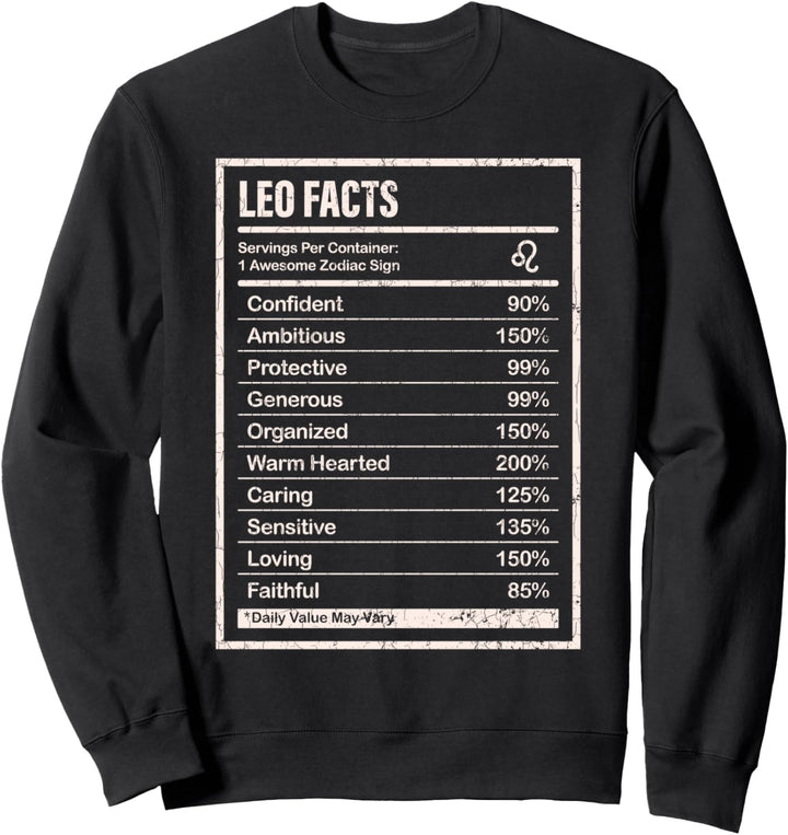 Löwe Sternzeichen Fakten Männer Frauen Lustiges Sweatshirt