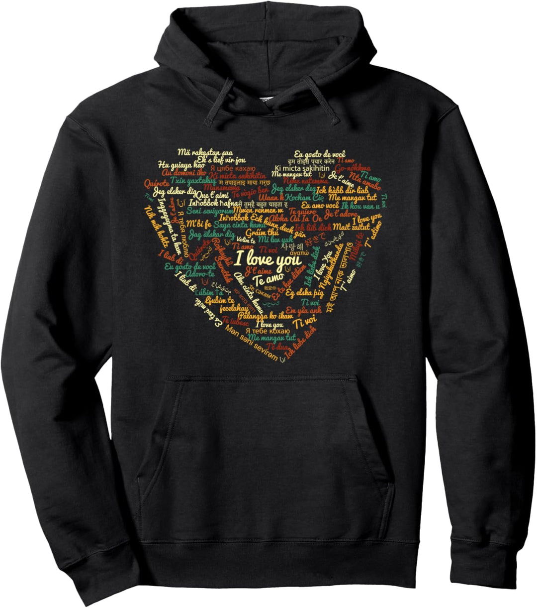 "I love you" Ich liebe dich in verschiedenen Sprachen Pullover Hoodie