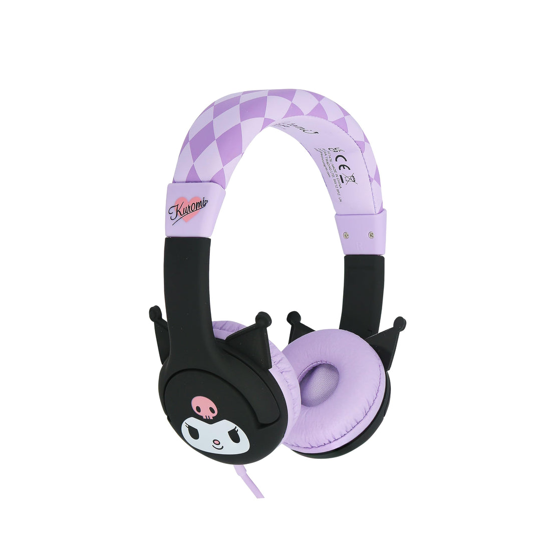 OTL Technologies Kinder-Kopfhörer mit Kabel von Kuromi mit Lautstärkeregler, offiziell lizenziert vo