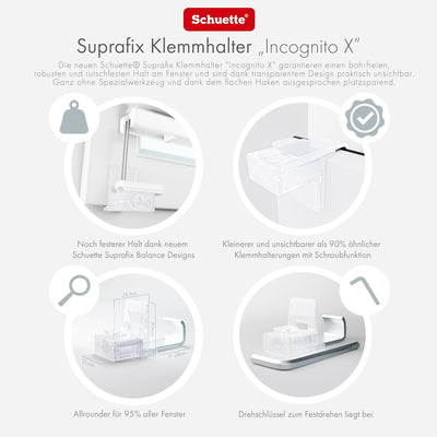 Schuette® Plissee ohne Bohren ● Premium Kollektion: White Day (Weiss) ● 80x130cm (Breite x Höhe) ● S