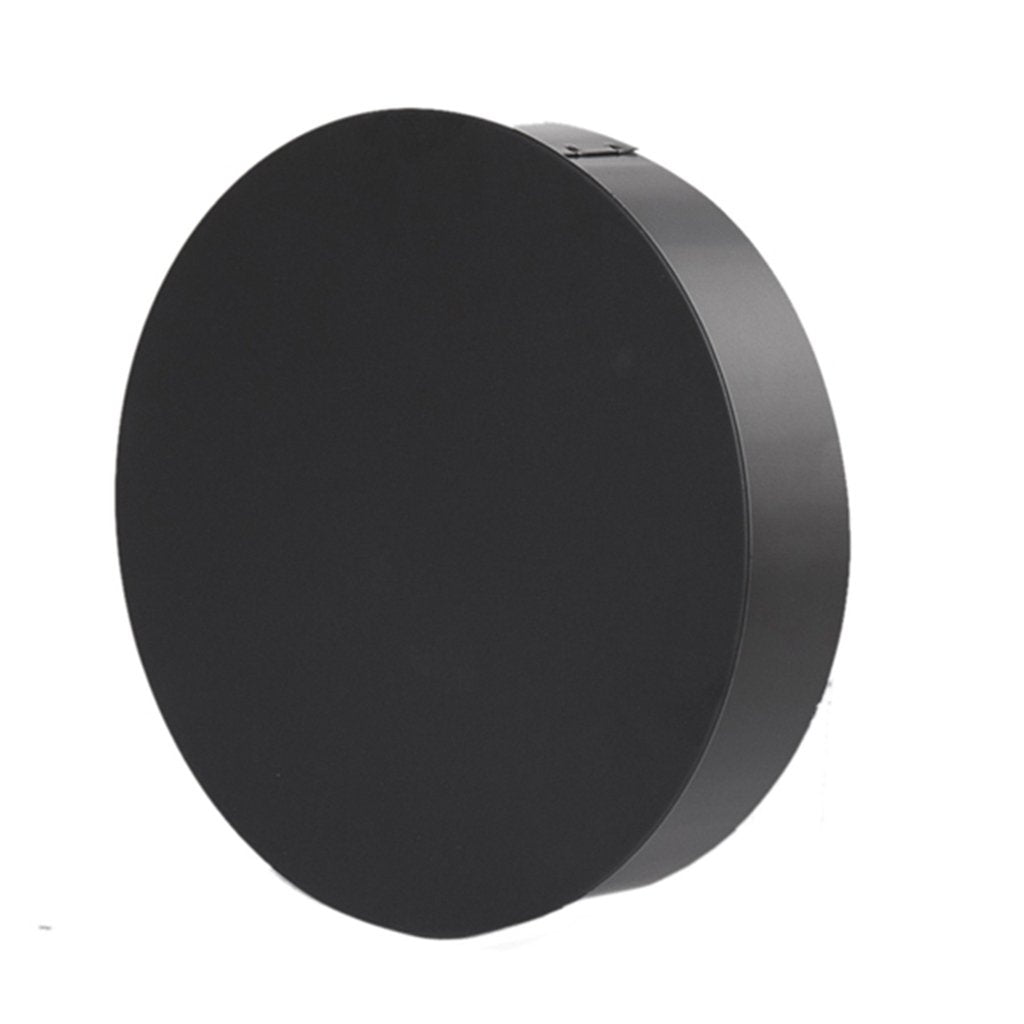 Ø 120mm - Ofenrohr Blindkappe schwarz - 0,6 mm ST-12 Stahlblech - Senotherm-Beschichtung - russbestä