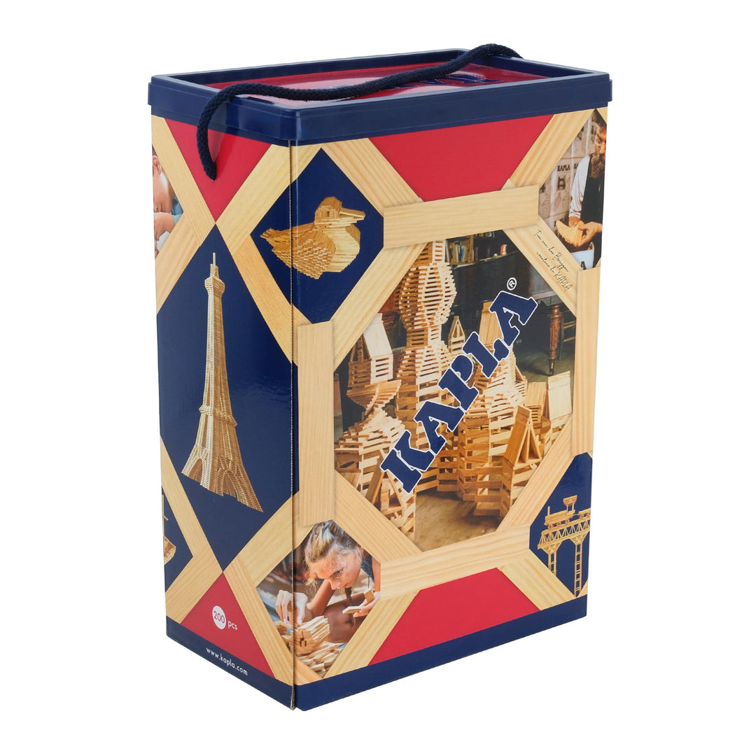 KAPLA Die traditionelle Box mit 200 naturbelassenen Holzplättchen, Konstruktions- Holzspielzeug, ab