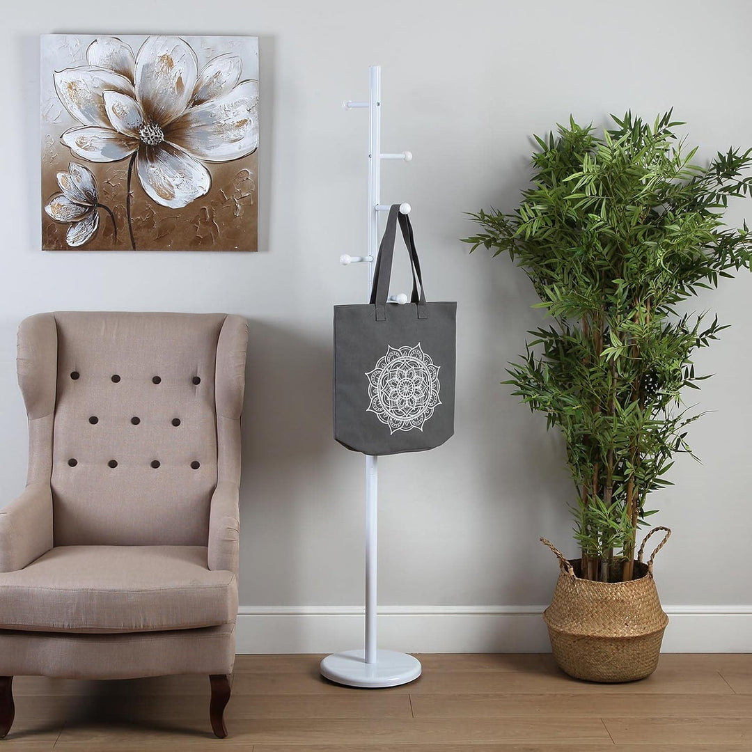 Versa Malai Minimalistischer Garderobenständer für den Eingangsbereich, mit 6 Haken für Kleidung ode