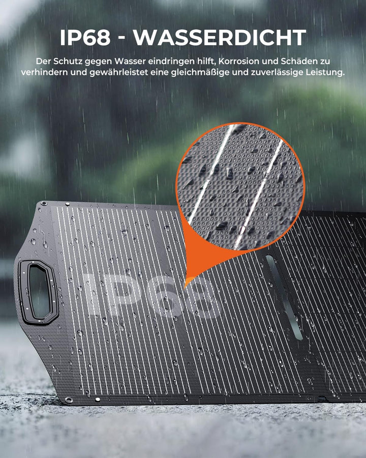 BigBlue 150W Tragbares Solarpanel ETFE, Faltbare Solarmodule (24V/6,26A) mit Aufsteller, IP68 Wasser