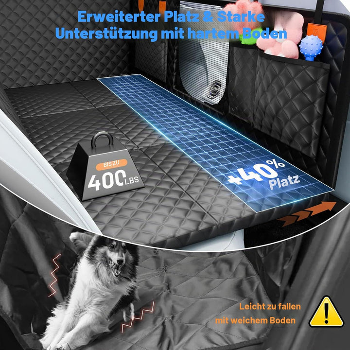 Hundedecke Auto Rückbank, Harter Unterseit Hundedecke Auto Wasserdicht/rutschfest/Rasierfest/Einklap