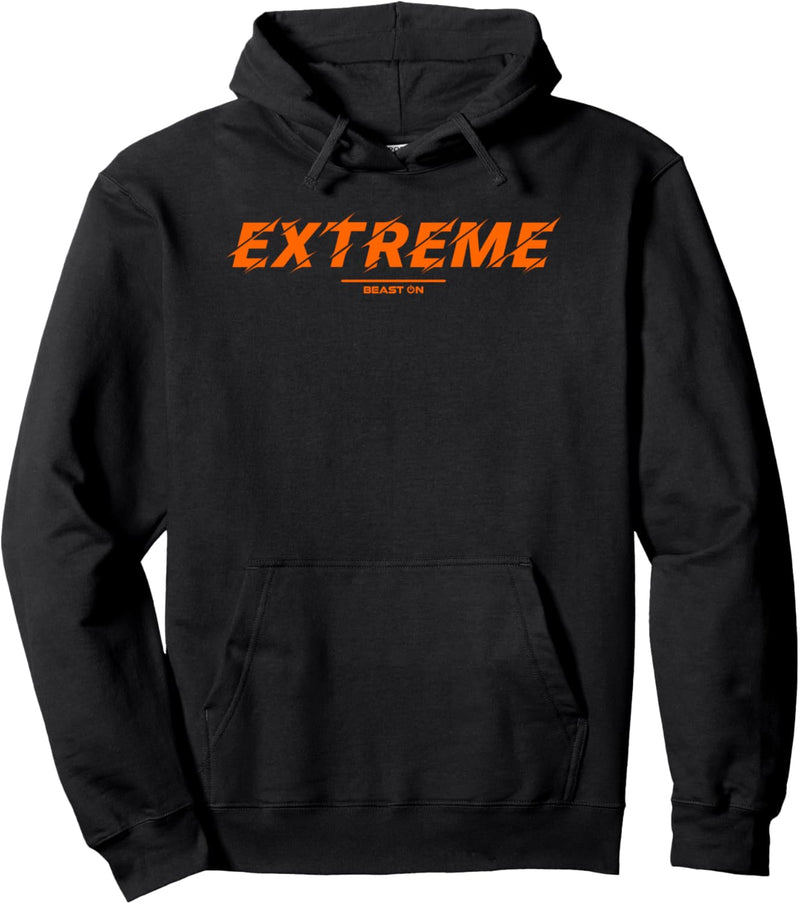 Extreme Gym Fitness Workout Gym Training orange Schrift Pullover Hoodie