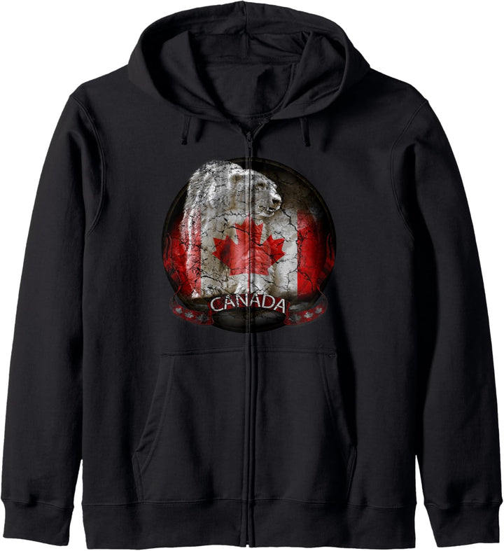 Flagge von Kanada Bär T-Shirt Canada Day T-Shirt Kapuzenjacke