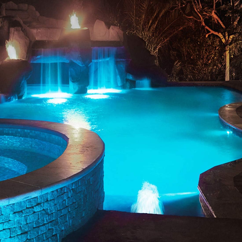 COOLWEST LED Poolbeleuchtung, 54W Weisses Unterwasser Poollicht IP68 Wasserdichte Teichbeleuchtung,