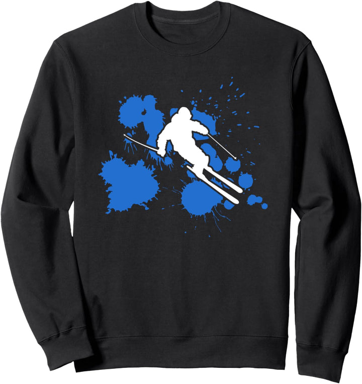 Freestyle Skifahrer Wintersport Stunt Winter Berge Ski Sweatshirt