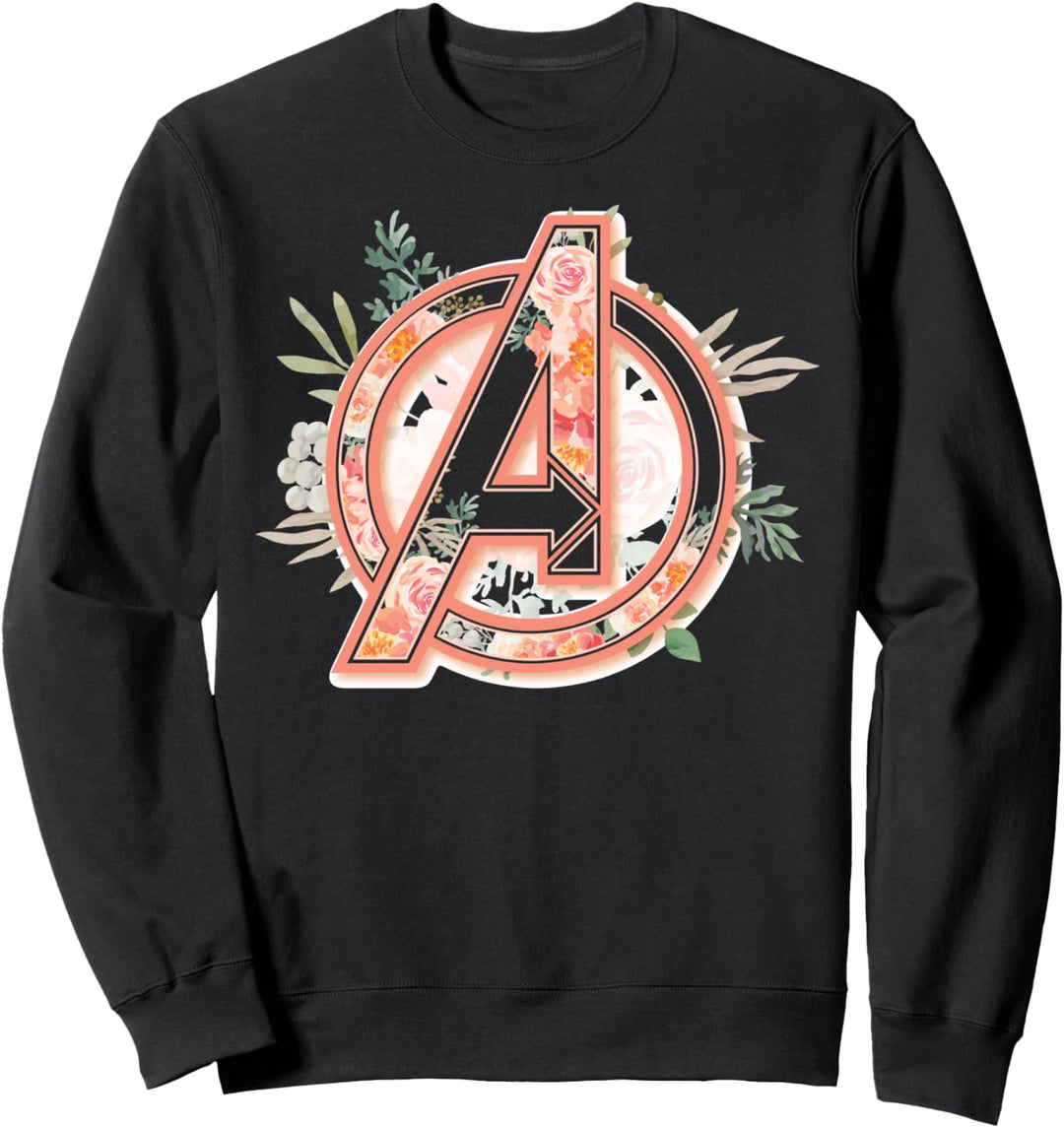 Marvel Avengers Soft Floral Fill Logo Sweatshirt