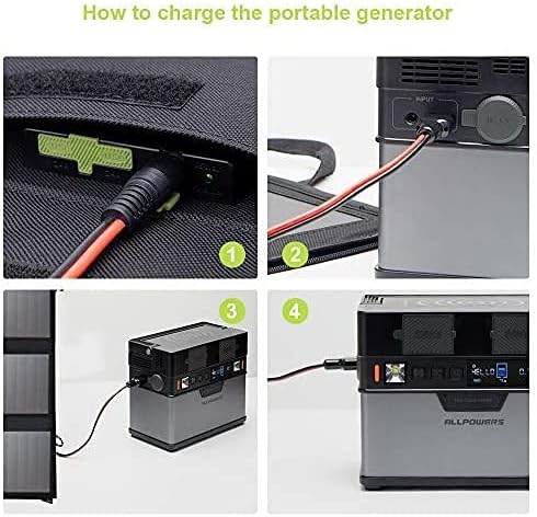 ALLPOWERS 100W Faltbares Solarpanel Tragbares Solarpanel Monokristalline Solarmodul Solarladegerät m