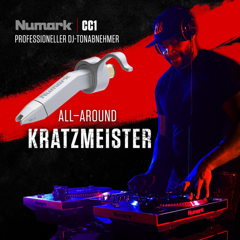 Numark CC-1 - Professioneller extra stabiler Ersatz-Tonabnehmer (Cartridge und Nadel) für DJ-Platten