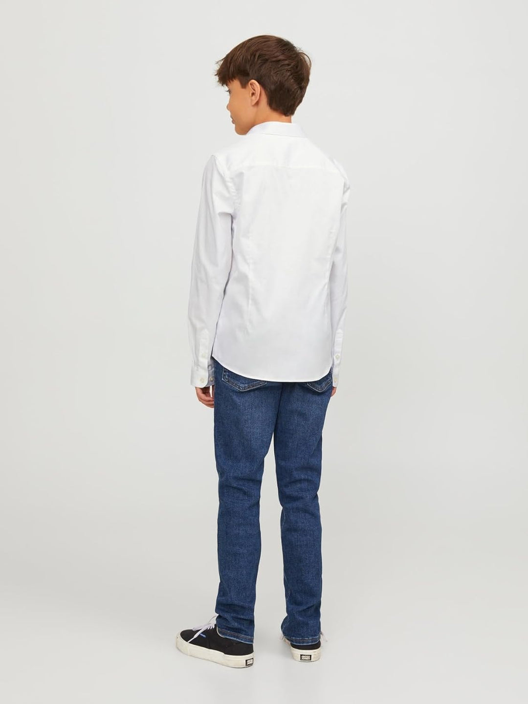 JACK & JONES Jungen Jprparma Shirt L/S Jr STS Hemd 128 Weiss, 128 Weiss