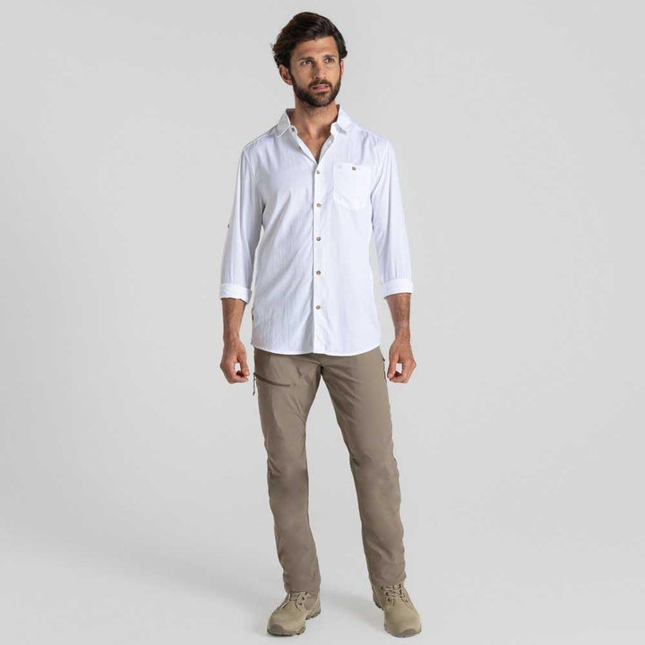 CRAGHOPPERS NosiLife Nuoro Langarm Hemd II XL Weiss, XL Wei&amp;