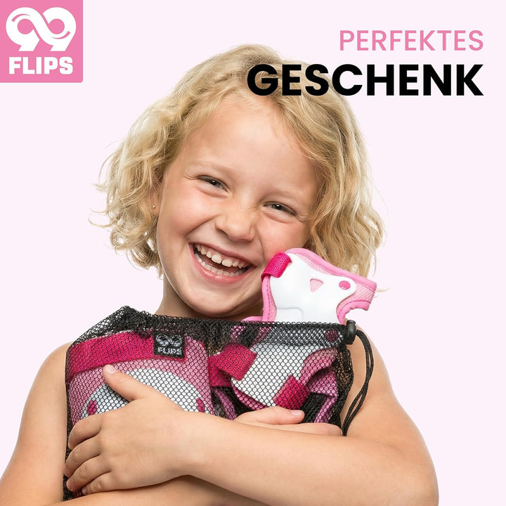 Schützer Inliner Kinder Set 3-12 Jahre [6er Set] mit Knieschoner, Ellenbogenschoner und Handschoner