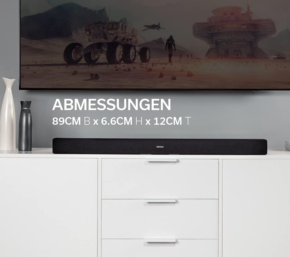 Denon DHT-S216 2.1 TV Soundbar mit integriertem Subwoofer, Bluetooth, HMDI ARC, 4K UHD, Dolby Digita
