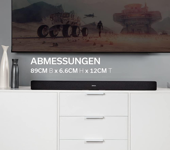 Denon DHT-S216 2.1 TV Soundbar mit integriertem Subwoofer, Bluetooth, HMDI ARC, 4K UHD, Dolby Digita