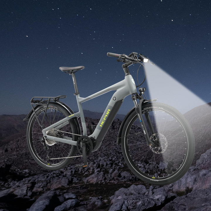 HEPHA Fahrrad Frontlicht 100 LUX mit OSRAM-LEDs，StVZO Zugelassen Fahrradlicht Vorne，IPX5 Wasserdicht