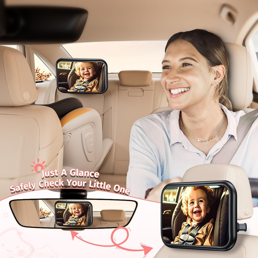 Autospiegel Baby Rücksitz Spiegel Rückbank: Spiegel Auto Baby Rückbank mit Haken Clip, 100% Bruchsic