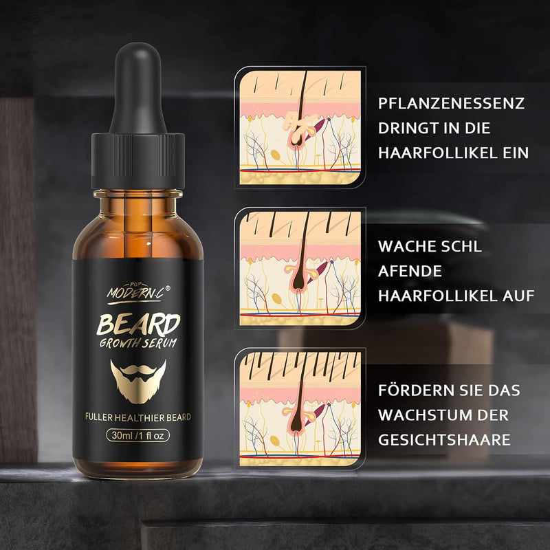 Bartwachstum Öl, Bartwachstum Serum für Männer Vatertag stimulieren Bartwachstum Förderung Haarewäch