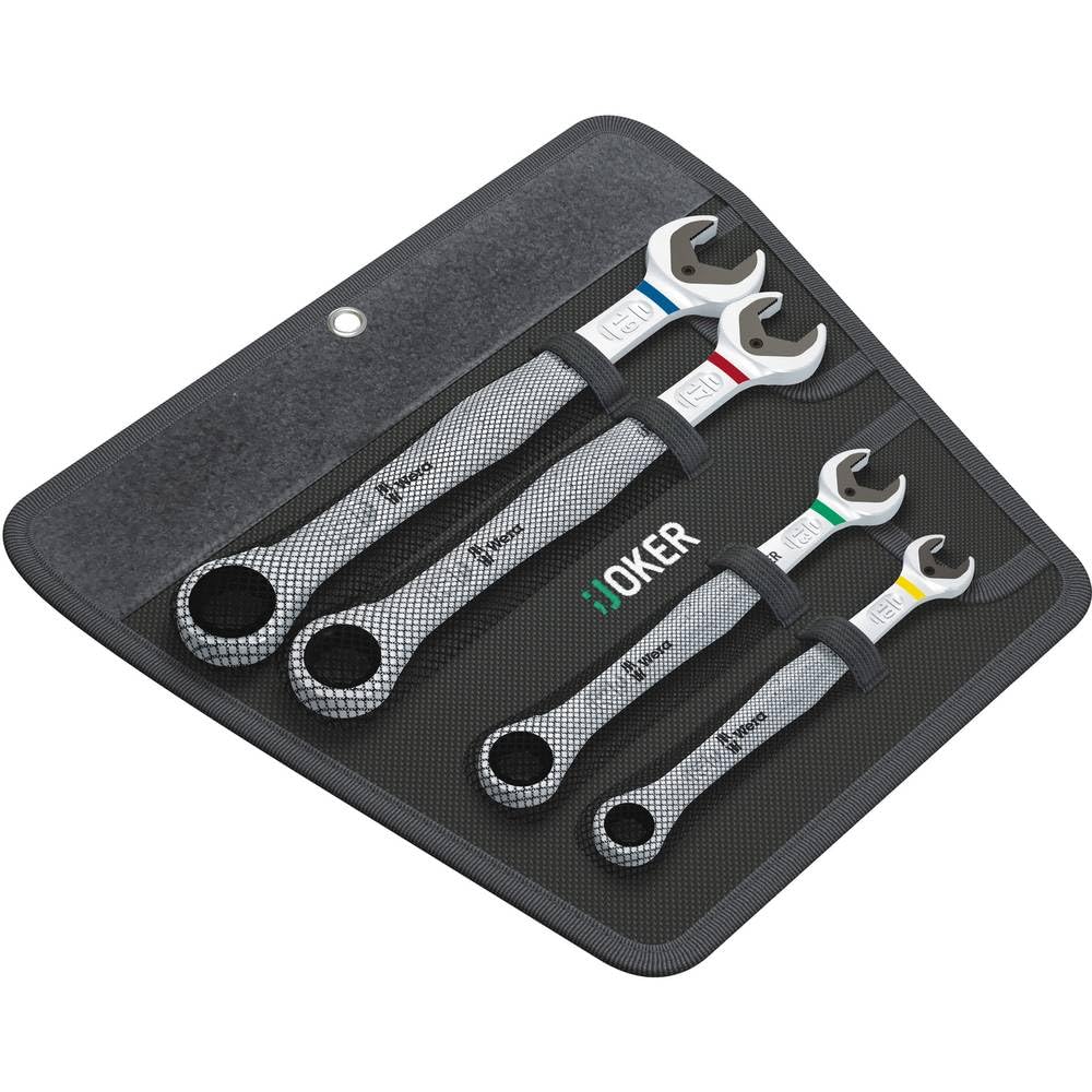 Wera 05073290001 6000 Joker 4 Set 1, Maul-Ringratschenschlüssel-Satz, metrisch, 4-teilig 4-teilig me