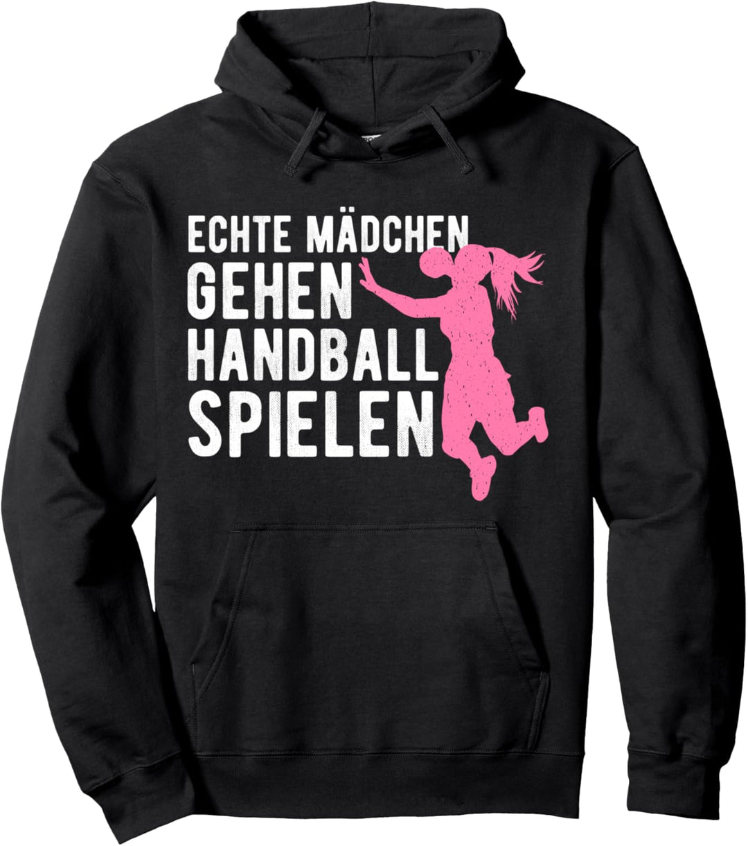 Mädchen spielen Handball I Handballerin Pullover Hoodie