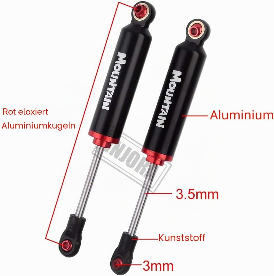 INJORA RC Stossdämpfer RC Shock Absorber RC Dämpfer Set für 1/10 RC Truck Crawler Axial SCX10 90046