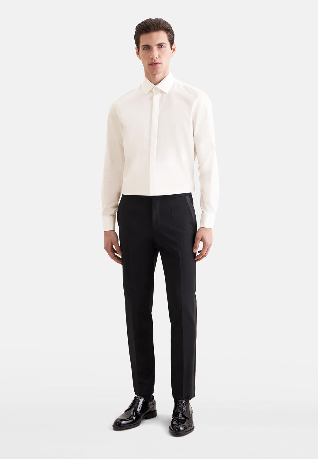 Seidensticker Herren Men Shaped Gala Businesshemd 37 Ecru(245270), 37 Ecru(245270)