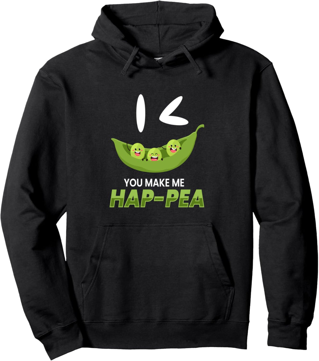 You Make Me Hap-Pea I Vegan Veganer Vegetarier Gemüse Erbsen Pullover Hoodie