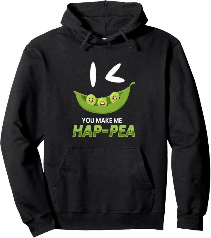 You Make Me Hap-Pea I Vegan Veganer Vegetarier Gemüse Erbsen Pullover Hoodie