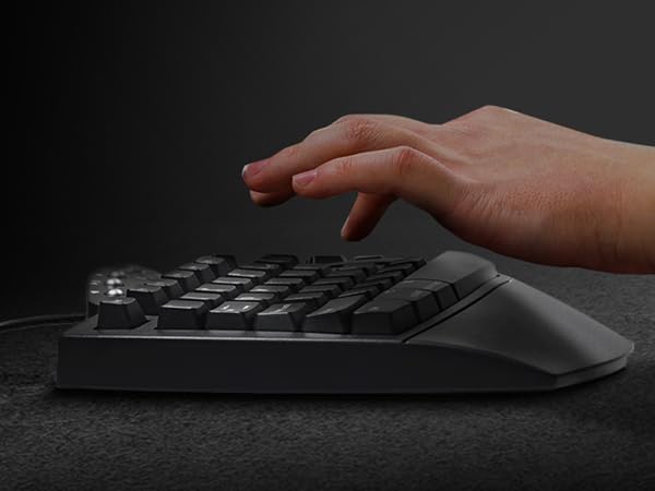 Perixx PERIDUO-512B US, Kabelgebundene ergonomische Tastatur und vertikale Maus-Kombination, USB, Sc
