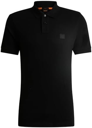 BOSS Herren Passenger Slim-Fit Poloshirt aus Stretch-Baumwolle mit Logo-Aufnäher XXL Black1, XXL Bla