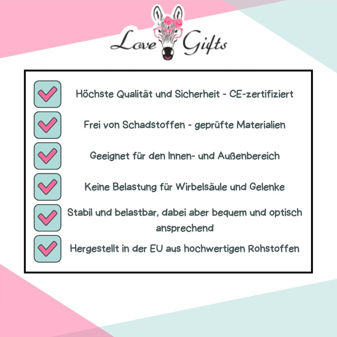 Love Gifts® Schaukel - Kinderschaukel 3-7 Jahre aus Holz, geeignet auch als Indoor Schaukel, montier