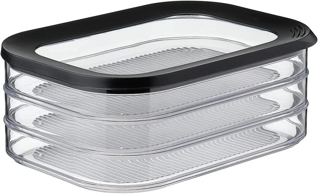 Mepal – Käse- und Wurstdosen-Set Meat and Cheese Nordic Black – Modula Vorratsdosen Set mit Deckel –