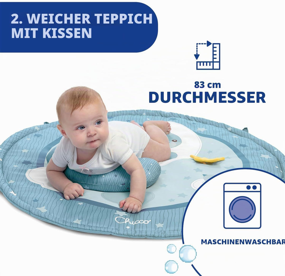 Chicco Enjoy Colours 3in1 Spielmatte, Multifunktionsspielbogen für Neugeborene mit Baby Aktivitätend