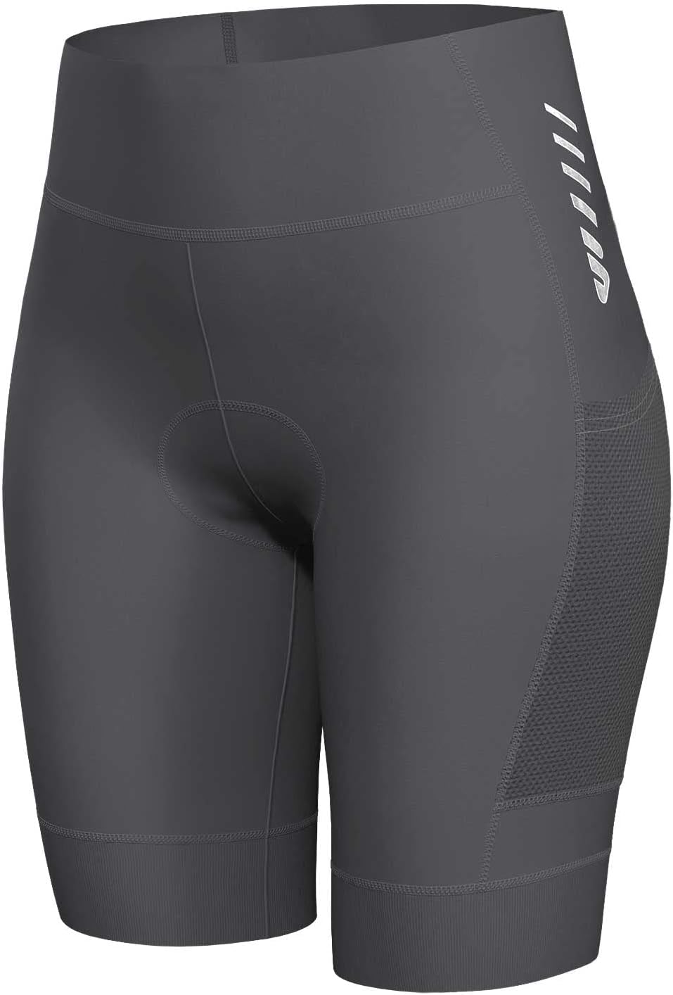 Lo.gas Radlerhose Damen Gepolstert,Fahrradhose Damen Radhose Kurze High Waist Elastische Radshorts A