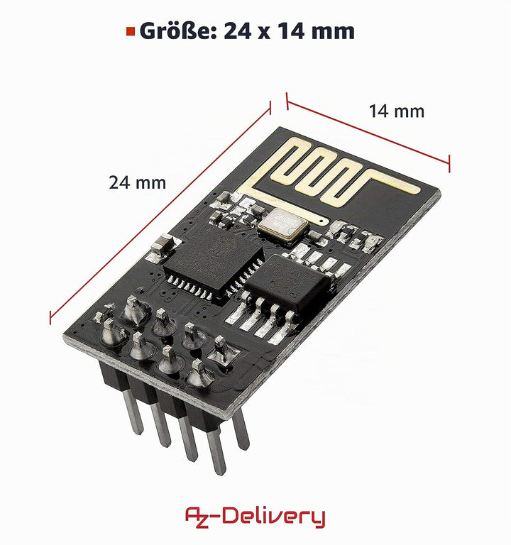 AZDelivery 3 x ESP8266 ESP-01S WLAN WiFi Modul kompatibel mit Arduino und Raspberry Pi inklusive E-B