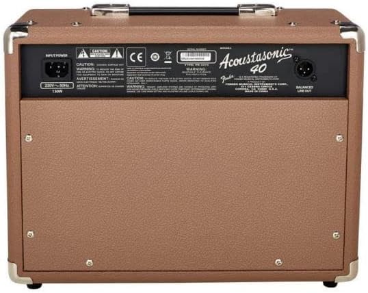 Fender Acoustasonic 40 – 40W Combo Verstärker – Geeignet für elektroakustische Gitarre & Mikrofon –