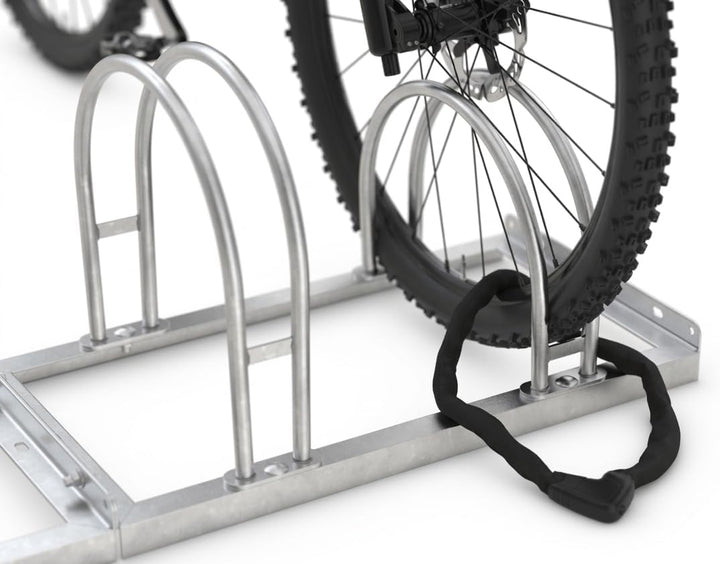 Bogenparker 5158 | Fahrradständer für 8 Fahrräder | beidseitige, abwechselnde Hoch-/Tiefeinstellung