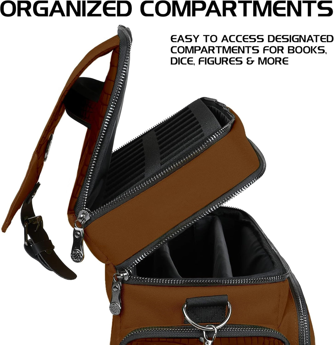 ENHANCE Tabletop RPG-Tasche des Abenteurers, Sammleredition - DND-Tasche mit Tabletop-Miniaturen-Auf