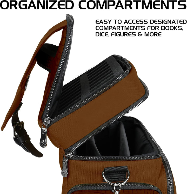 ENHANCE Tabletop RPG-Tasche des Abenteurers, Sammleredition - DND-Tasche mit Tabletop-Miniaturen-Auf