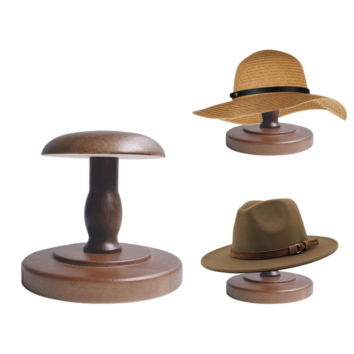 Hutständer im Vintage-Stil, rustikaler brauner Hutständer, Tischkappen-Organizer, Cowboyhüte, Halter