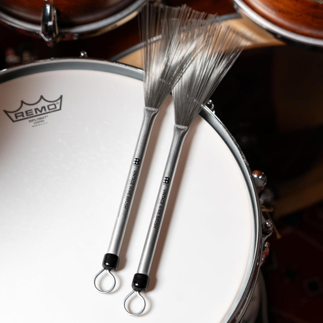 Meinl Stick & Brush Vintage Wire Brush - Schlagzeugbesen - Drumsticks - Jazz Besen (SB309), Vintage