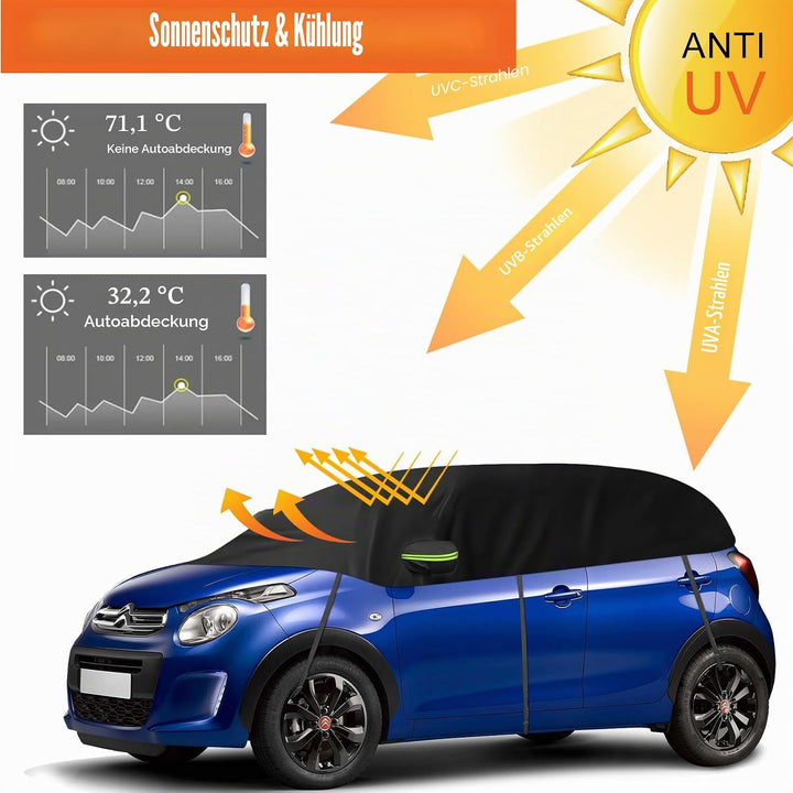 Halbe Autoabdeckung Ersatz für Citroen C1 2005-2022, Softtop Dachschutz Autoabdeckung Wasserdicht, H