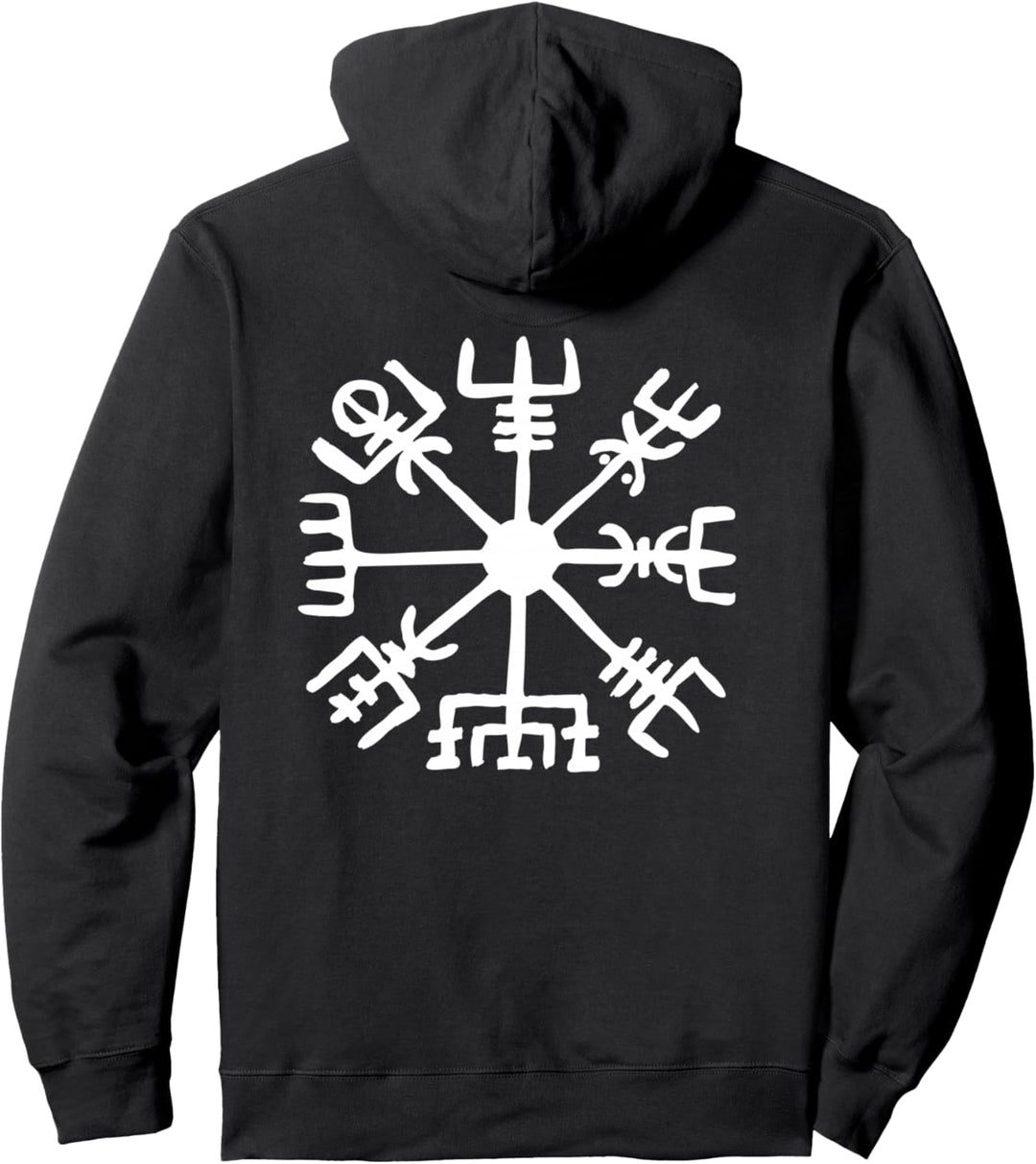 Vegvisir Wikinger Kompass Rune Schutz Symbol Kelten Nordisch Pullover Hoodie
