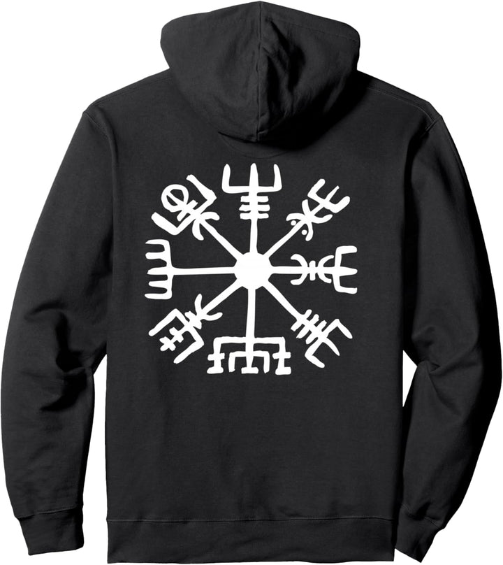 Vegvisir Wikinger Kompass Rune Schutz Symbol Kelten Nordisch Pullover Hoodie