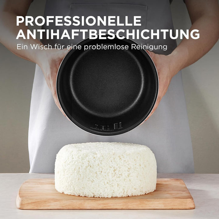 Midea Multifunktionaler Reiskocher mit Dampfgarer (10 Tassen, 1,8 Liter) 11 Multikocher-Funktionen,
